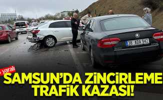 Samsun'da zincirleme trafik kazası! 4 yaralı