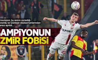Samsunspor, bu sezon oynadığı Altınordu ve Göztepe deplasmanlarından puansız ayrıldı...  Şampiyonun  İZMİR FOBİSİ 