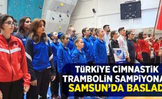Türkiye Cimnnastik Trampolin Şampiyonası Samsun'da başladı 