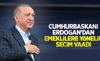 Cumhurbaşkanı Erdoğan'dan emeklilere yönelik seçim vaadi