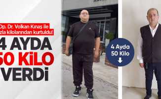 Op. Dr. Volkan Kınaş ile fazla kilolarından kurtuldu! 4 ayda 50 kilo verdi