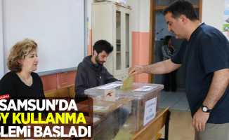 Samsun'da oy kullanma işlemi başladı 