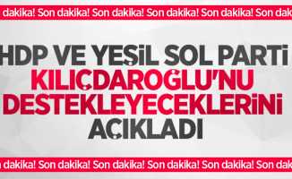 Son dakika! HDP ve Yeşil Sol Parti Kılıçdaroğlu'nu destekleyeceklerini açıkladı