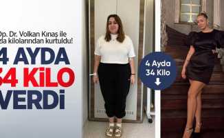 Op. Dr. Volkan Kınaş ile fazla kilolarından kurtuldu! 4 ayda 34 kilo verdi