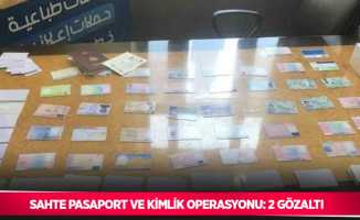 Sahte pasaport ve kimlik operasyonu: 2 gözaltı