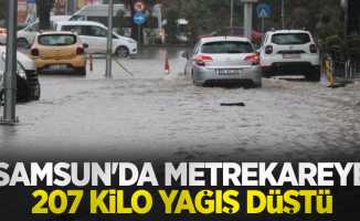 Samsun'da metrekareye 207 kilo yağış düştü