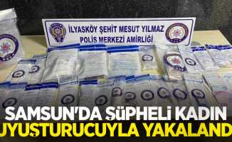 Samsun'da şüpheli kadın uyuşturucuyla yakalandı