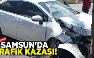 Samsun'da trafik kazası! 3 yaralı 