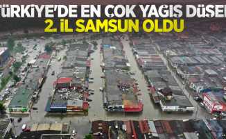 Türkiye’de en çok yağış düşen 2. il Samsun oldu