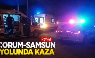Çorum-Samsun yolunda kaza: 2 yaralı