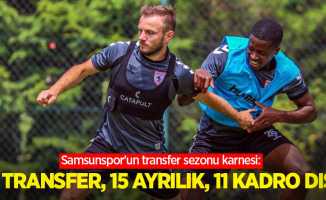 Samsunspor'un transfer sezonu karnesi: 8 transfer, 15 ayrılık, 11 kadro dışı