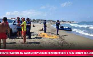 Denizde kaybolan yabancı uyruklu gencin cesedi 2 gün sonra bulundu