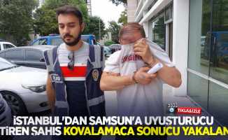 İstanbul'dan Samsun'a uyuşturucu getiren şahıs kovalamaca sonucu yakalandı