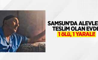 Samsun'da alevlere teslim olan evde: 1 ölü, 1 yaralı!