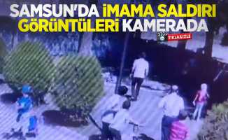 Samsun'da imama saldırı görüntüleri kamerada