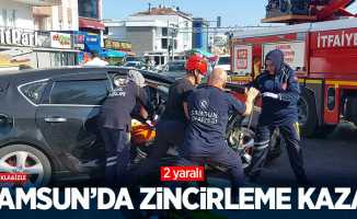 Samsun’da zincirleme kaza: 2 yaralı