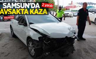 Samsun'da kavşakta kaza: 2 yaralı