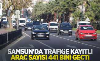 Samsun'da trafiğe kayıtlı araç sayısı 441 bini geçti