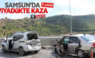 Samsun'da viyadükte kaza: 5 yaralı