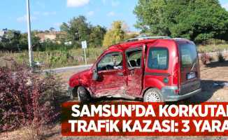 Samsun’da korkutan trafik kazası: 3 yaralı
