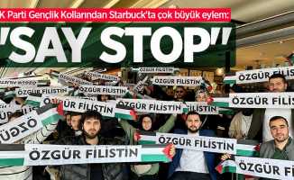 AK Parti Gençlik Kollarından Starbuck'ta çok büyük eylem: “Say Stop” 