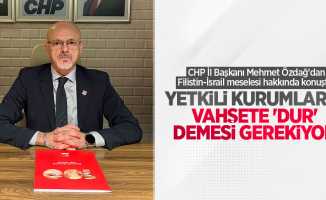 CHP İl Başkanı Mehmet Özdağ'dan Filistin-İsrail meselesi hakkında konuştu: Yetkili kurumların vahşete 'dur' demesi gerekiyor