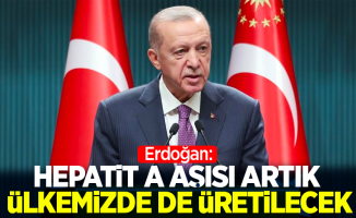 Erdoğan: Hepatit A aşısı artık ülkemizde üretilecek