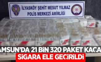 Samsun'da 21 bin 320 paket kaçak sigara ele geçirildi