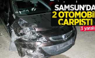 Samsun'da 2 otomobil çarpıştı: 3 yaralı