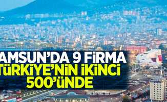 Samsun'da 9 firma Türkiye'nin ikinci 500'nde