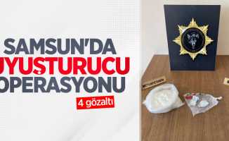Samsun'da uyuşturucu operasyonu: 4 gözaltı