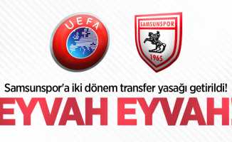 Samsunspor'a iki dönem transfer yasağı getirildi!