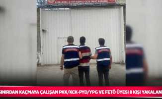 Sınırdan kaçmaya çalışan PKK/KCK-PYD/YPG ve FETÖ üyesi 8 kişi yakalandı