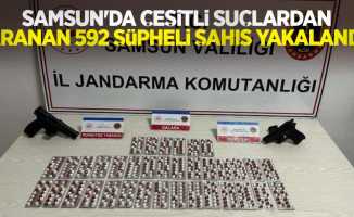 Samsun'da çeşitli suçlardan aranan 592 şüpheli şahıs yakalandı