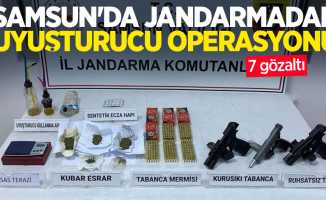 Samsun'da jandarmadan uyuşturucu operasyonu: 7 gözaltı