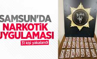 Samsun'da narkotik uygulaması: 31 kişi yakalandı