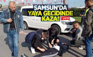 Samsun'da yaya geçidinde kaza: 1 yaralı