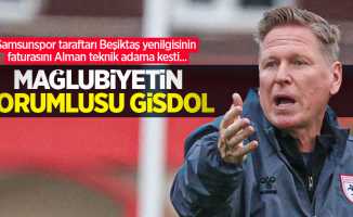 Samsunspor taraftarı Beşiktaş yenilgisinin faturasını Alman teknik adama kesti...  MAĞLUBİYETİN  SORUMLUSU  GİSDOL 