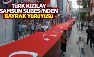 Türk Kızılay Samsun Şubesi'nden bayrak yürüyüşü