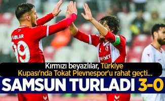 Kırmızı beyazlılar, Türkiye Kupası'nda Tokat Plevnespor'u rahat geçti ...SAMSUN TURLADI 3-0