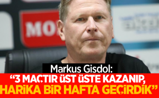 Markus Gisdol: “3 maçtır üst üste kazanıp, harika bir hafta geçirdik”