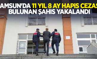 Samsun'da 11 yıl 8 ay hapis cezası bulunan şahıs yakalandı