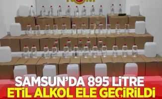Samsun'da 895 litre etil alkol ele geçirildi