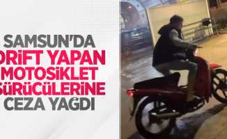 Samsun'da drift yapan motosiklet sürücülerine ceza yağdı
