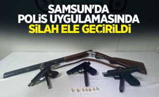 Samsun'da polis uygulamasında silah ele geçirildi