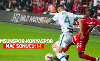 Samsunspor-Konyaspor maç sonucu:1-1