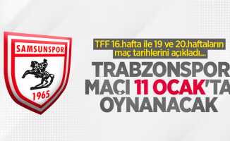 TFF 16.hafta ile 19 ve 20.haftaların maç tarihlerini açıkladı... Trabzonspor maçı 11 Ocak'ta oynanacak