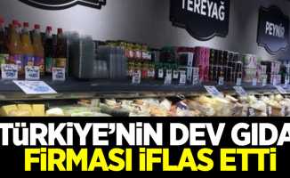 Türkiye'nin dev gıda firması iflas etti