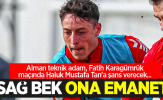 Alman teknik adam, Fatih Karagümrük maçında Haluk Mustafa Tan'a şans verecek ...    SAĞ BEK ONA EMANET 