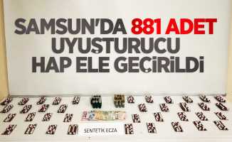 Samsun'da 881 adet uyuşturucu hap ele geçirildi: 1 gözaltı